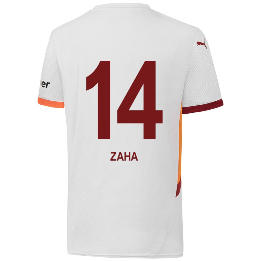 Hombre Camiseta Wilfried Zaha #14 Blanco Amarillo Rojo 2ª Equipación 2024/25 La Camisa México