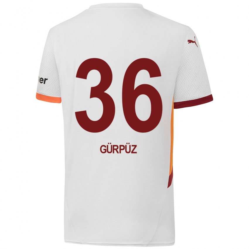 Hombre Camiseta Gökdeniz Gürpüz #36 Blanco Amarillo Rojo 2ª Equipación 2024/25 La Camisa México