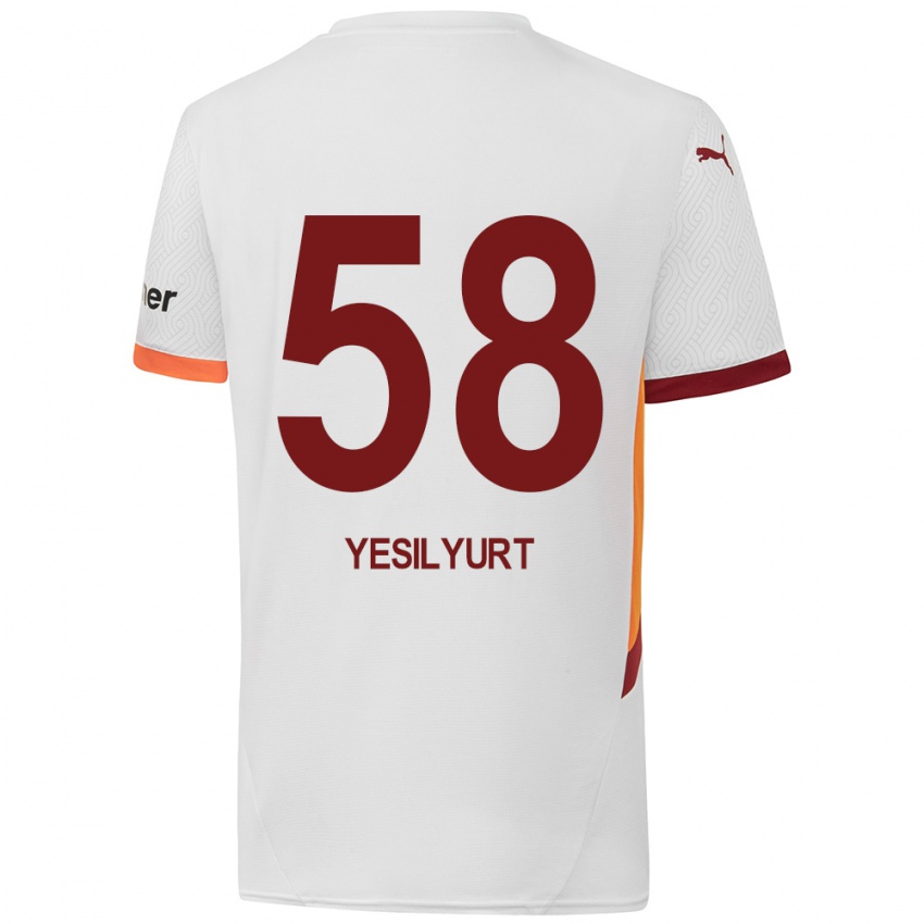 Hombre Camiseta Ali Yeşilyurt #58 Blanco Amarillo Rojo 2ª Equipación 2024/25 La Camisa México