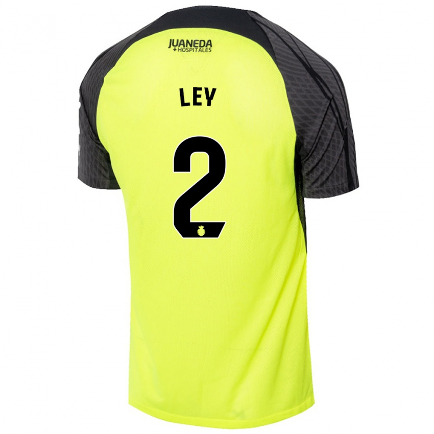 Hombre Camiseta Yuzún Ley #2 Verde Fluorescente Negro 2ª Equipación 2024/25 La Camisa México