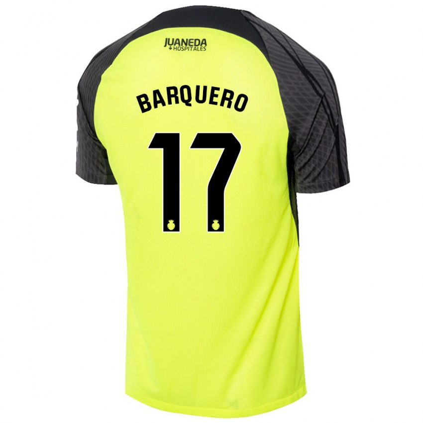 Hombre Camiseta Adrián Barquero #17 Verde Fluorescente Negro 2ª Equipación 2024/25 La Camisa México