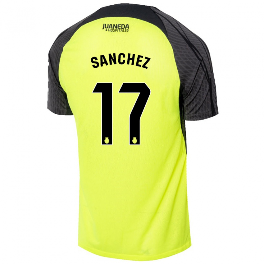 Hombre Camiseta Avelino Sánchez #17 Verde Fluorescente Negro 2ª Equipación 2024/25 La Camisa México