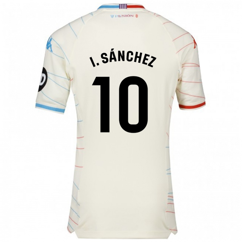 Hombre Camiseta Iván Sánchez #10 Blanco Rojo Azul 2ª Equipación 2024/25 La Camisa México