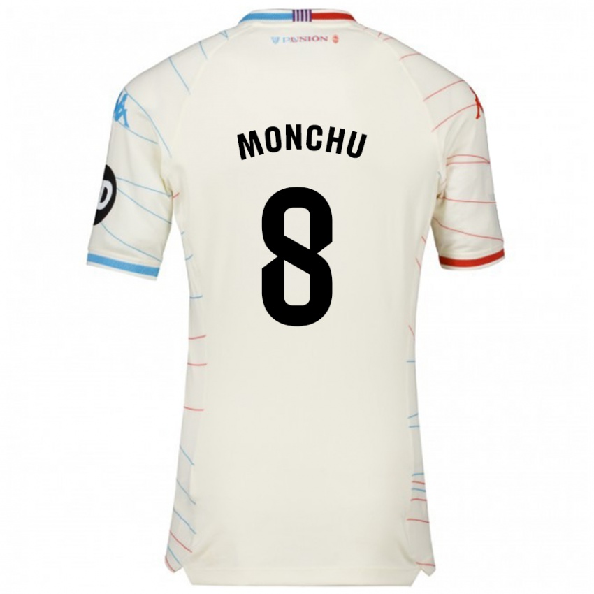 Hombre Camiseta Monchu #8 Blanco Rojo Azul 2ª Equipación 2024/25 La Camisa México