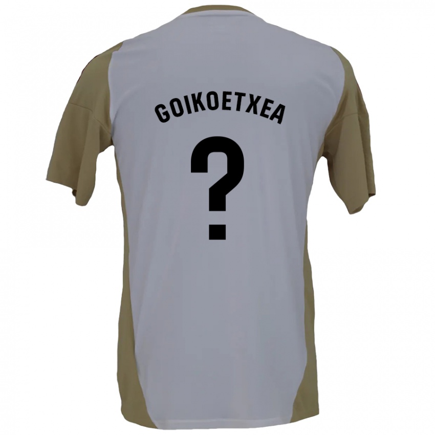 Hombre Camiseta Imanol Goikoetxea #0 Marrón Blanco 2ª Equipación 2024/25 La Camisa México