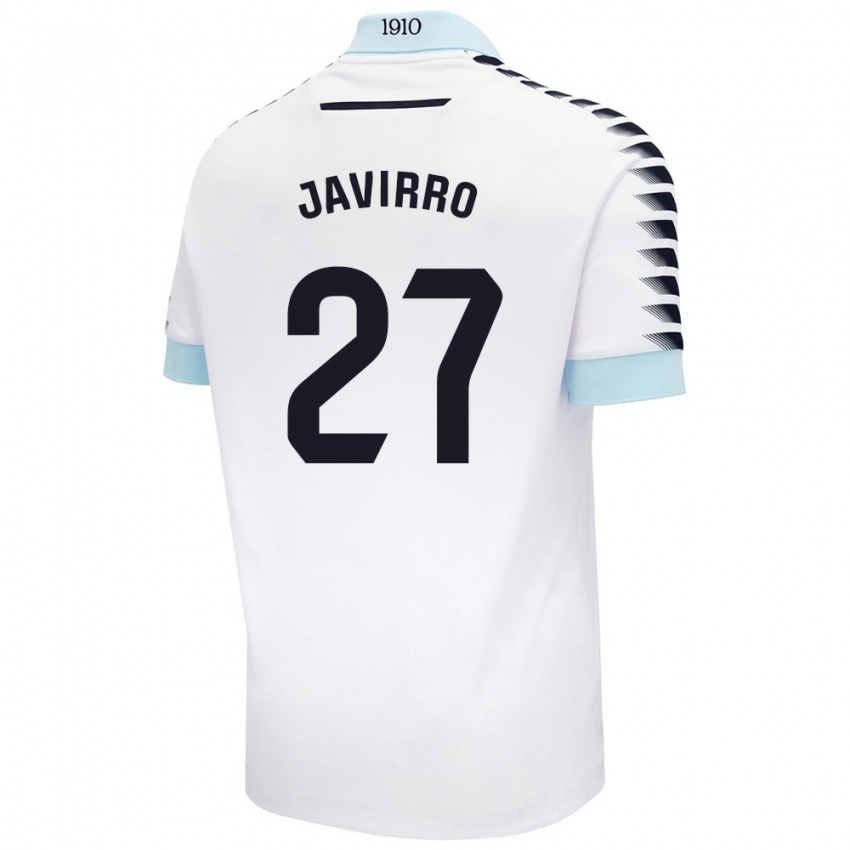 Hombre Camiseta Javirro #27 Blanco Azul 2ª Equipación 2024/25 La Camisa México