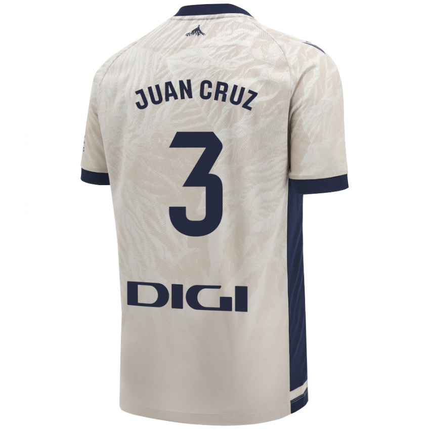 Hombre Camiseta Juan Cruz #3 Gris Claro 2ª Equipación 2024/25 La Camisa México