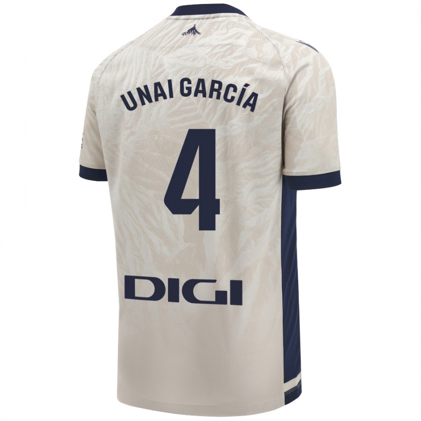 Hombre Camiseta Unai García #4 Gris Claro 2ª Equipación 2024/25 La Camisa México