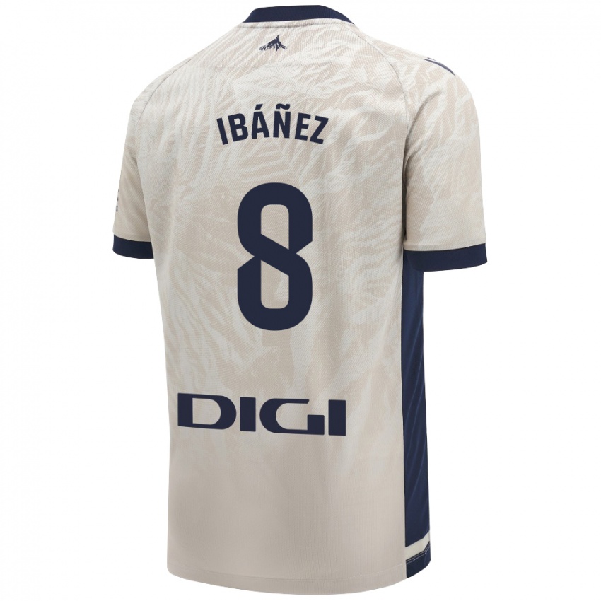 Hombre Camiseta Pablo Ibáñez #8 Gris Claro 2ª Equipación 2024/25 La Camisa México