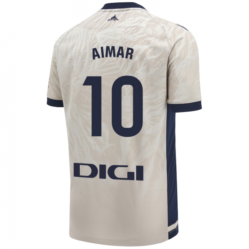 Hombre Camiseta Aimar Oroz #10 Gris Claro 2ª Equipación 2024/25 La Camisa México