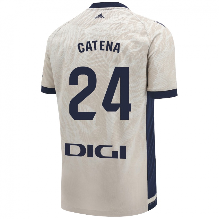 Hombre Camiseta Alejandro Catena #24 Gris Claro 2ª Equipación 2024/25 La Camisa México