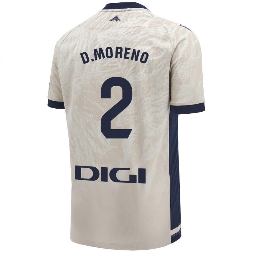 Hombre Camiseta Diego Moreno #2 Gris Claro 2ª Equipación 2024/25 La Camisa México