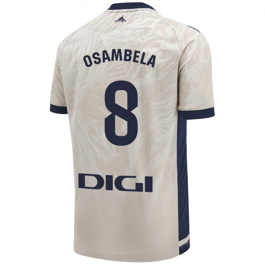 Hombre Camiseta Asier Osambela #8 Gris Claro 2ª Equipación 2024/25 La Camisa México