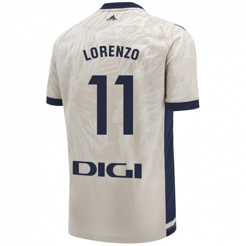 Hombre Camiseta Nowend Lorenzo #11 Gris Claro 2ª Equipación 2024/25 La Camisa México