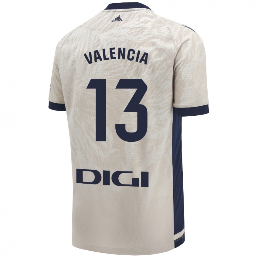 Hombre Camiseta Pablo Valencia #13 Gris Claro 2ª Equipación 2024/25 La Camisa México