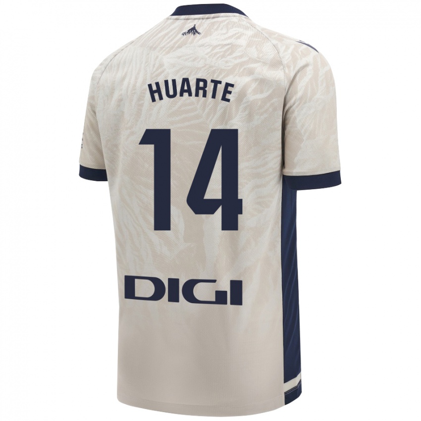 Hombre Camiseta Xabi Huarte #14 Gris Claro 2ª Equipación 2024/25 La Camisa México