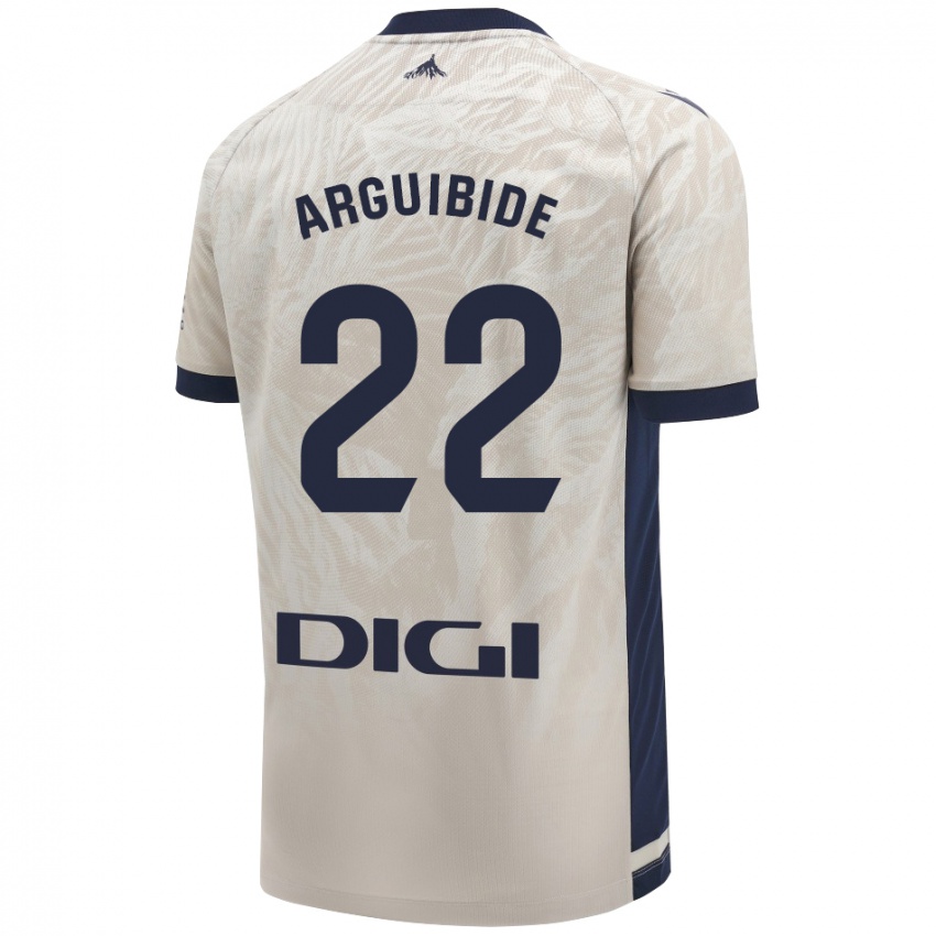 Hombre Camiseta Iñigo Arguibide #22 Gris Claro 2ª Equipación 2024/25 La Camisa México