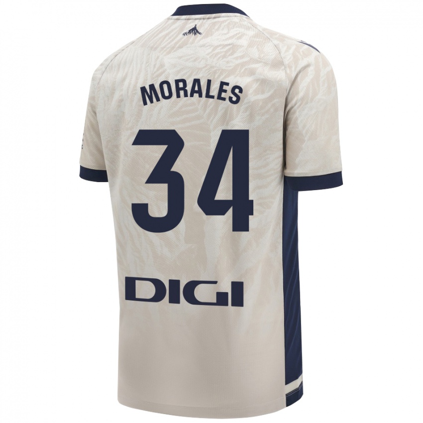 Hombre Camiseta Anai Morales #34 Gris Claro 2ª Equipación 2024/25 La Camisa México