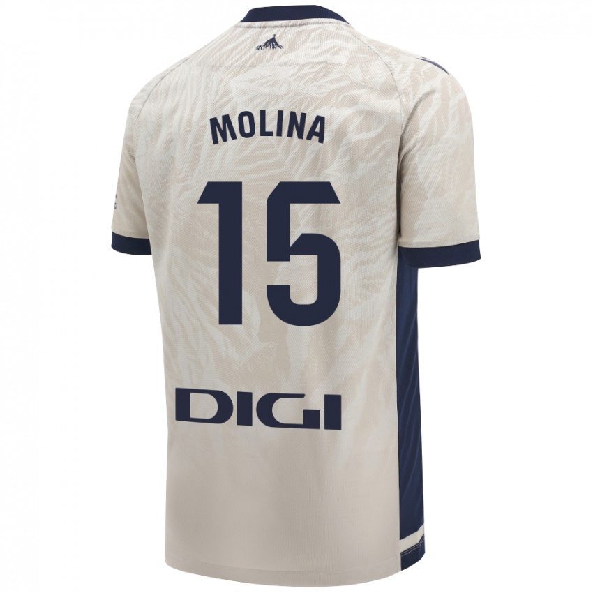 Hombre Camiseta Guillem Molina #15 Gris Claro 2ª Equipación 2024/25 La Camisa México