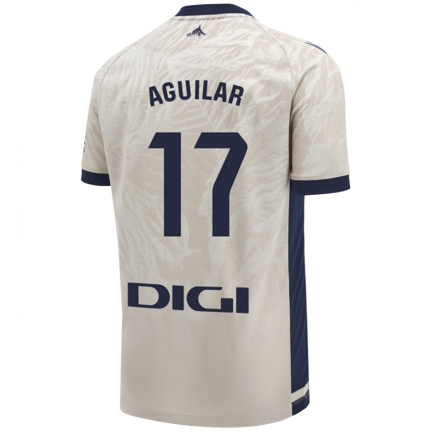 Hombre Camiseta Eneko Aguilar #17 Gris Claro 2ª Equipación 2024/25 La Camisa México