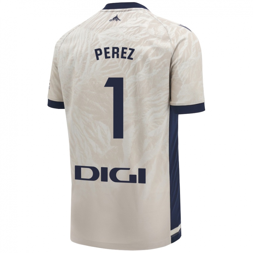 Hombre Camiseta Silvia Pérez Fernández De Romarategui #1 Gris Claro 2ª Equipación 2024/25 La Camisa México