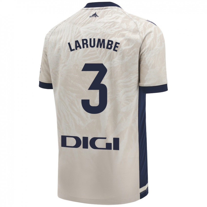 Hombre Camiseta Saioa Larumbe Beloqui #3 Gris Claro 2ª Equipación 2024/25 La Camisa México