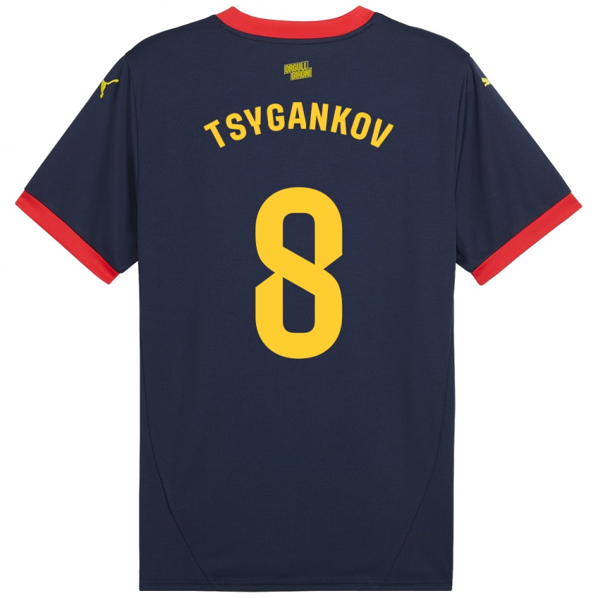 Hombre Camiseta Viktor Tsygankov #8 Azul Marino Rojo 2ª Equipación 2024/25 La Camisa México