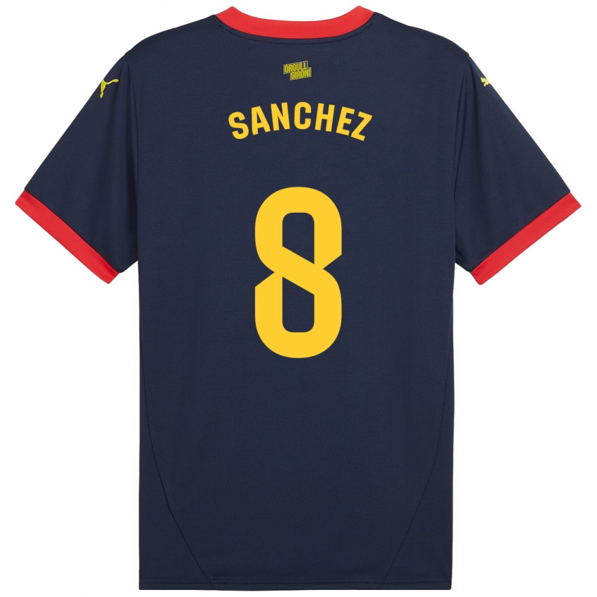 Hombre Camiseta Miguel Ángel Sánchez #8 Azul Marino Rojo 2ª Equipación 2024/25 La Camisa México