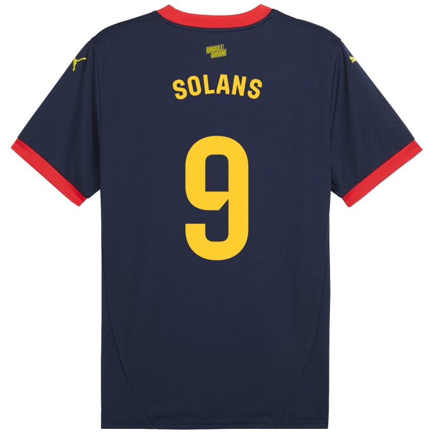 Hombre Camiseta Sergi Solans #9 Azul Marino Rojo 2ª Equipación 2024/25 La Camisa México