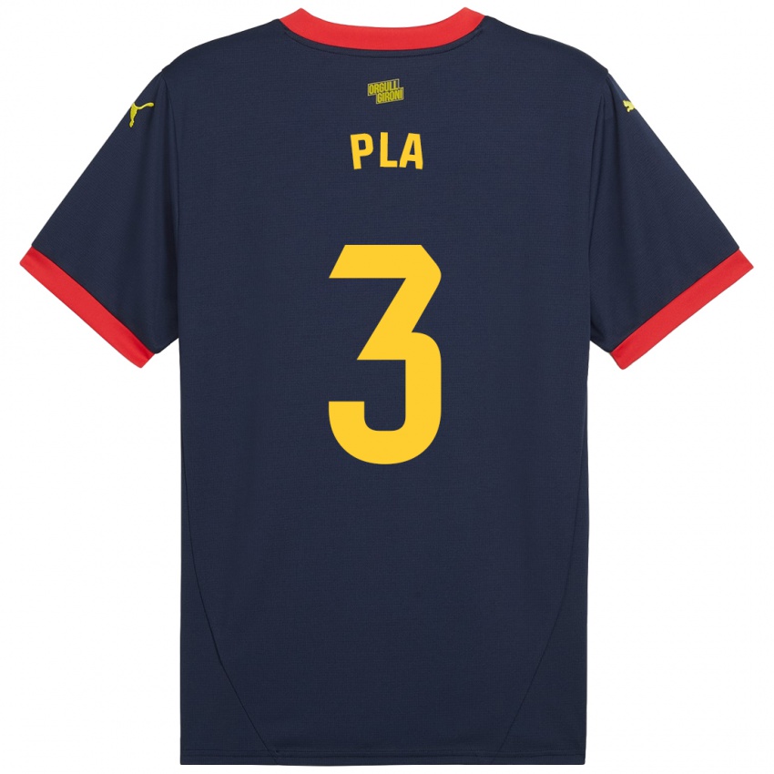 Hombre Camiseta Marta Pla #3 Azul Marino Rojo 2ª Equipación 2024/25 La Camisa México