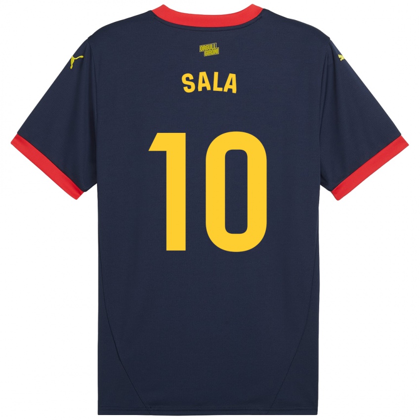 Hombre Camiseta Georgina Sala #10 Azul Marino Rojo 2ª Equipación 2024/25 La Camisa México