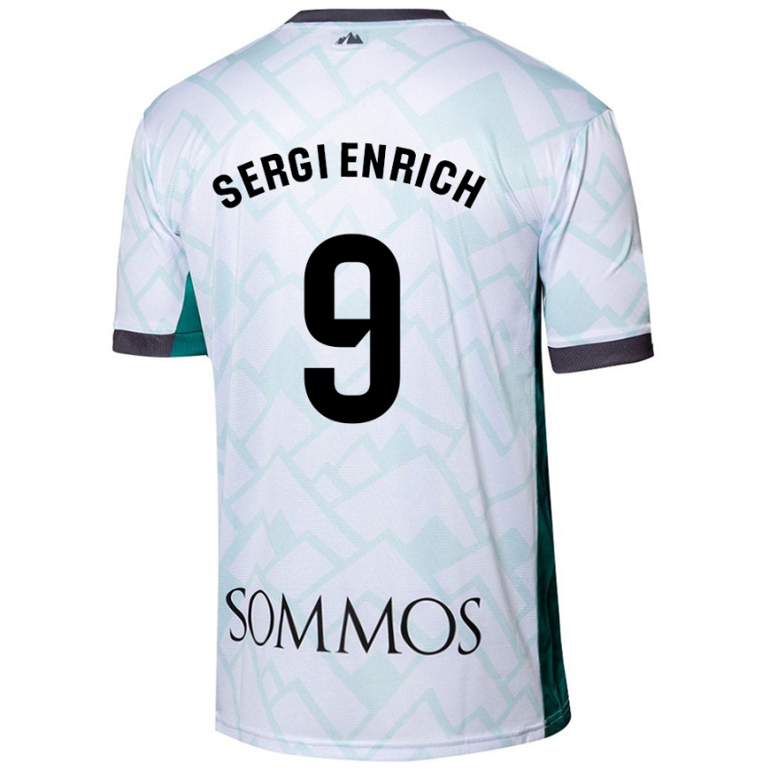 Hombre Camiseta Sergi Enrich #9 Blanco Verde 2ª Equipación 2024/25 La Camisa México