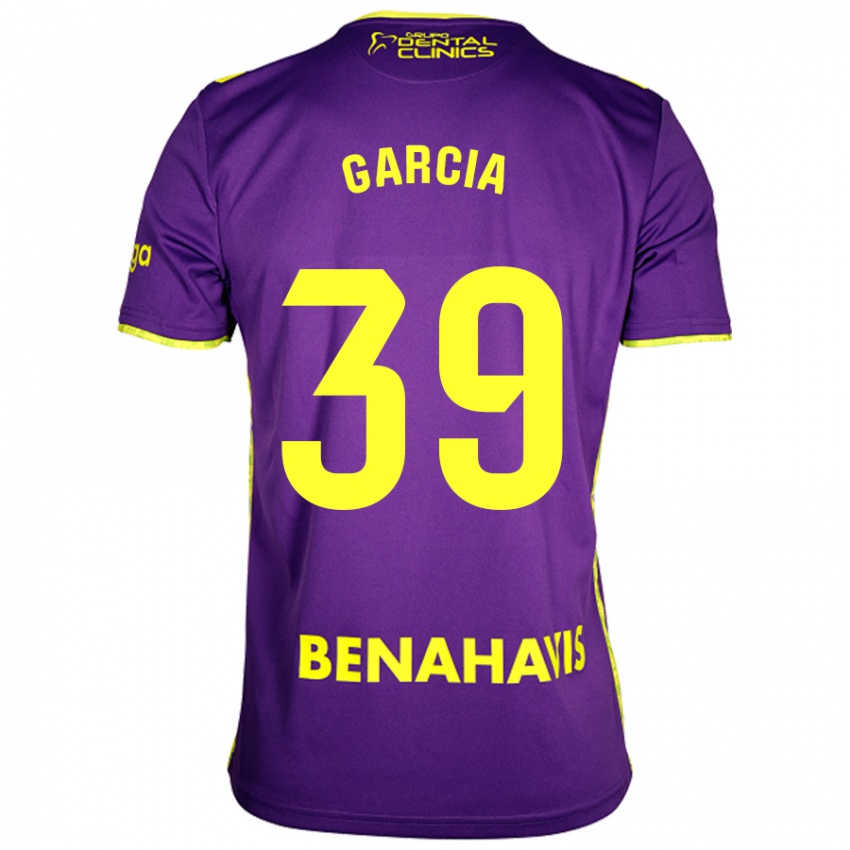 Hombre Camiseta Claudia García #39 Púrpura Amarillo 2ª Equipación 2024/25 La Camisa México