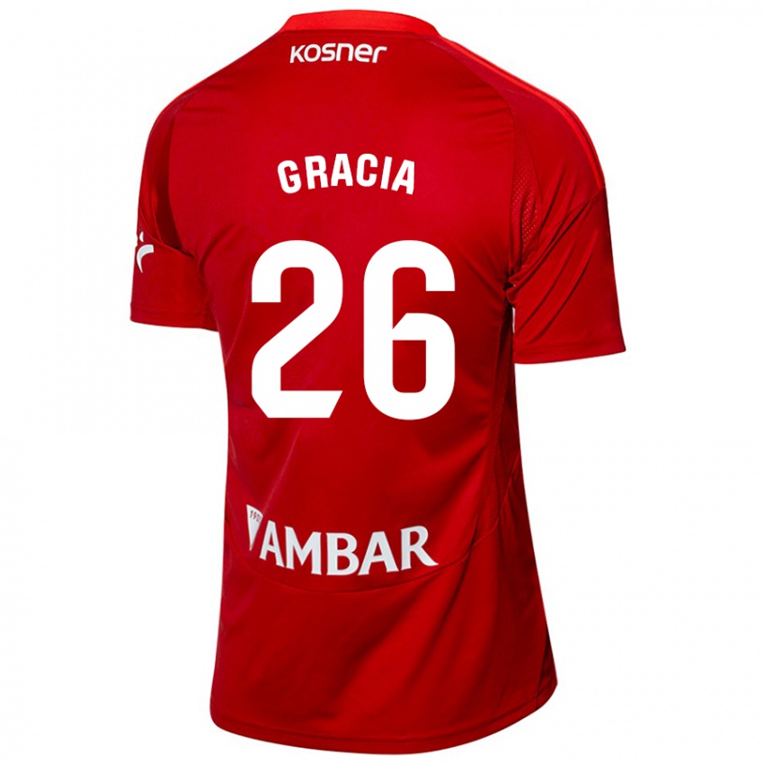 Hombre Camiseta Gori Gracia #26 Blanco Azul 2ª Equipación 2024/25 La Camisa México