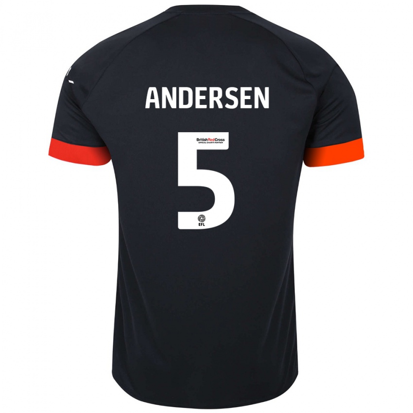 Hombre Camiseta Mads Andersen #5 Negro Naranja 2ª Equipación 2024/25 La Camisa México