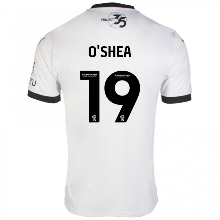 Hombre Camiseta Erin O'shea #19 Blanco Negro 2ª Equipación 2024/25 La Camisa México