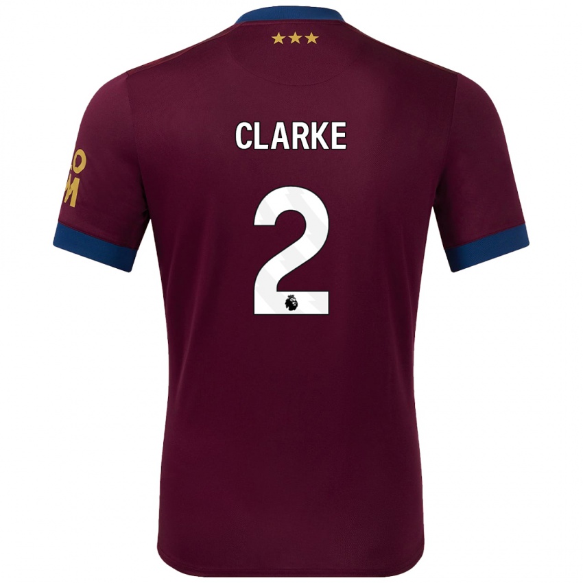 Hombre Camiseta Harry Clarke #2 Marrón 2ª Equipación 2024/25 La Camisa México