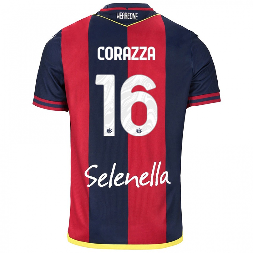 Mujer Camiseta Tommaso Corazza #16 Rojo Azul Real 1ª Equipación 2024/25 La Camisa México