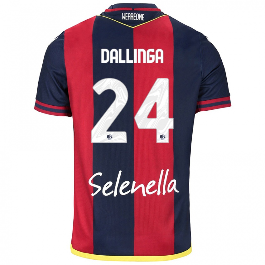 Mujer Camiseta Thijs Dallinga #24 Rojo Azul Real 1ª Equipación 2024/25 La Camisa México