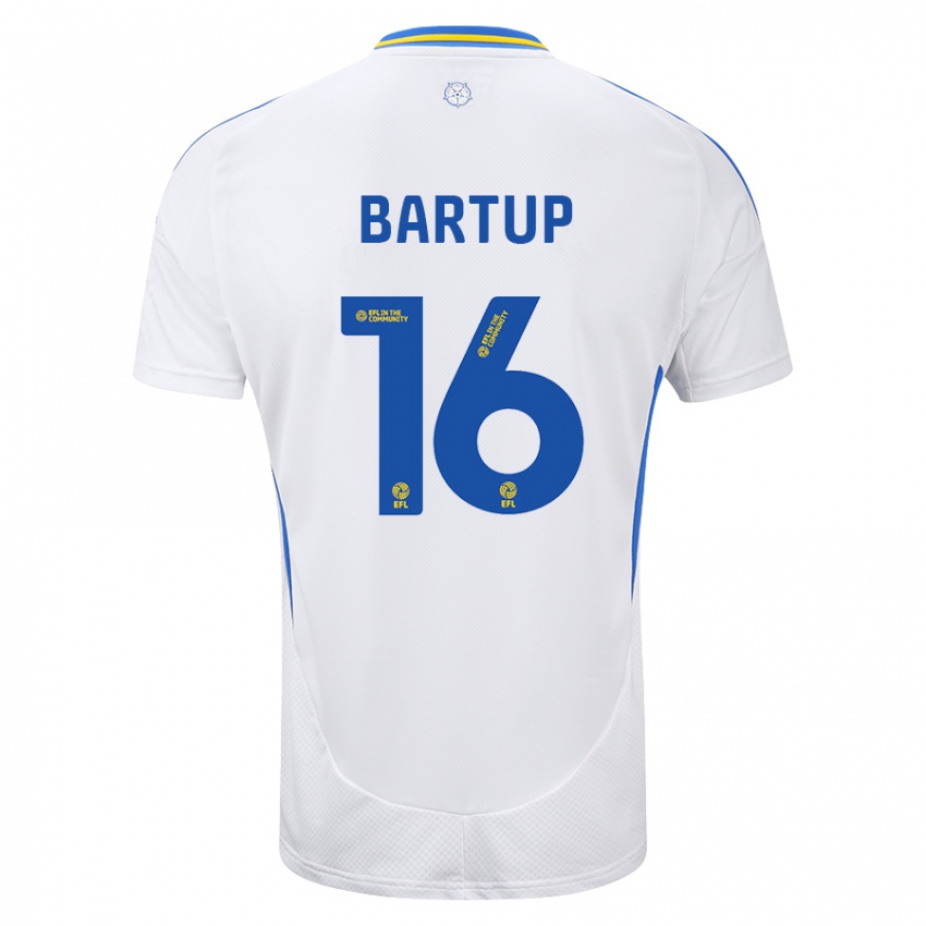 Mujer Camiseta Laura Bartup #16 Blanco Azul 1ª Equipación 2024/25 La Camisa México