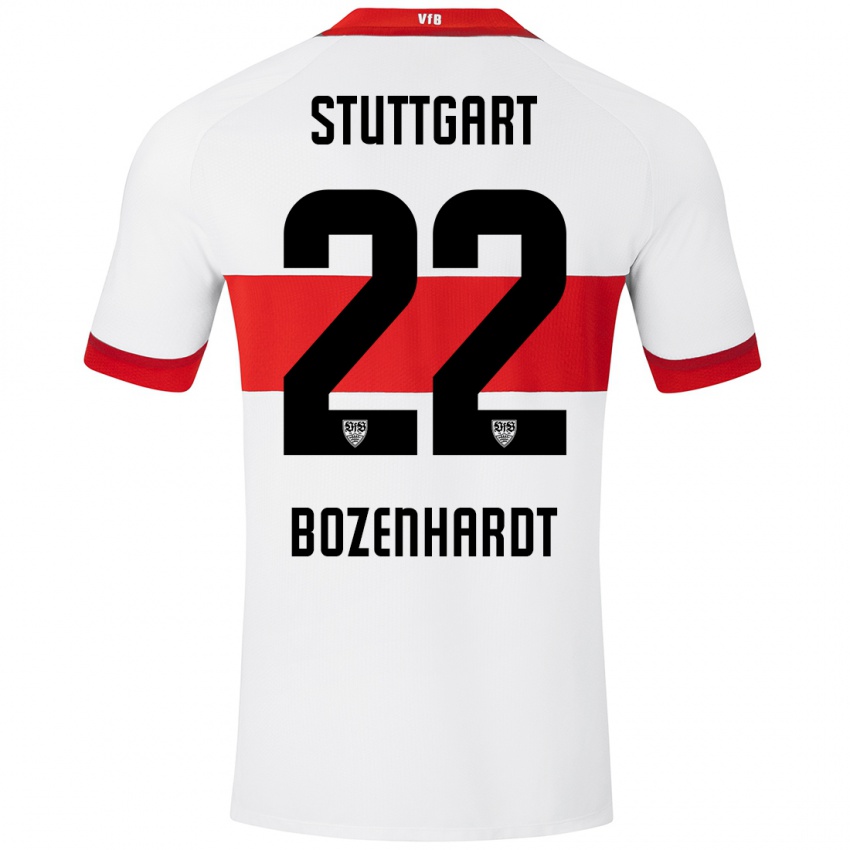 Mujer Camiseta Laura Bozenhardt #22 Blanco Rojo 1ª Equipación 2024/25 La Camisa México