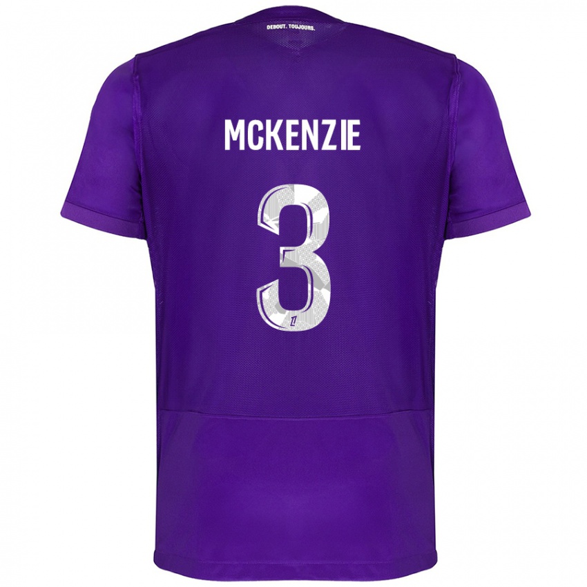 Mujer Camiseta Mark Mckenzie #3 Morado Blanco 1ª Equipación 2024/25 La Camisa México