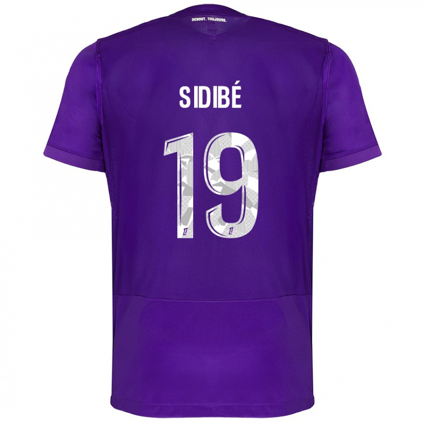 Mujer Camiseta Djibril Sidibé #19 Morado Blanco 1ª Equipación 2024/25 La Camisa México