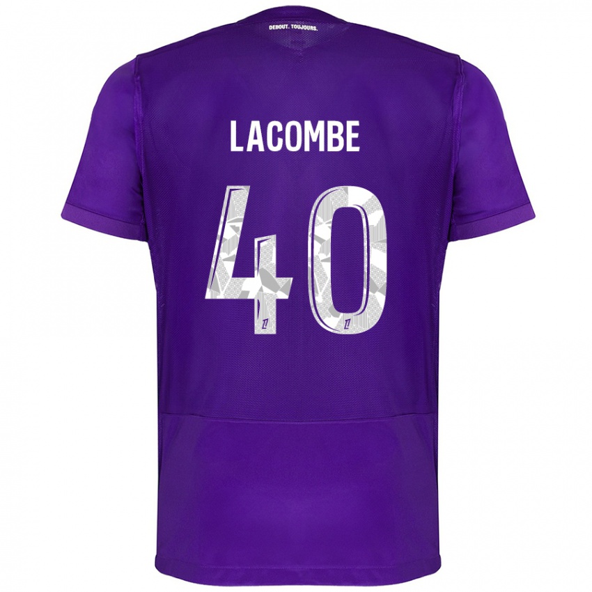 Mujer Camiseta Justin Lacombe #40 Morado Blanco 1ª Equipación 2024/25 La Camisa México