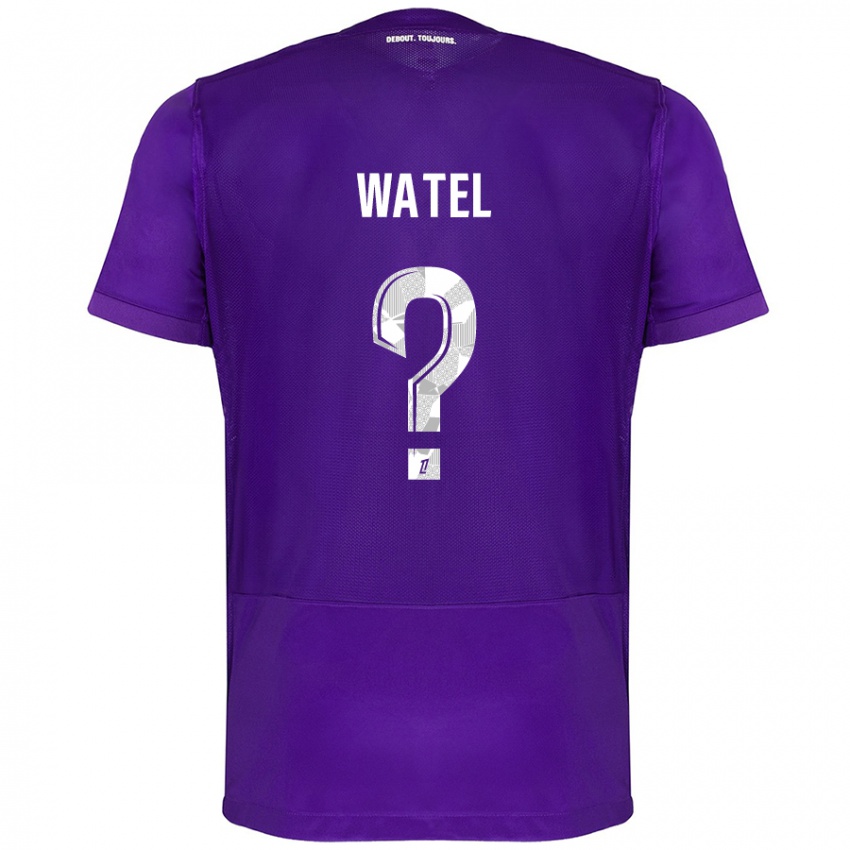 Mujer Camiseta Kylian Watel #0 Morado Blanco 1ª Equipación 2024/25 La Camisa México