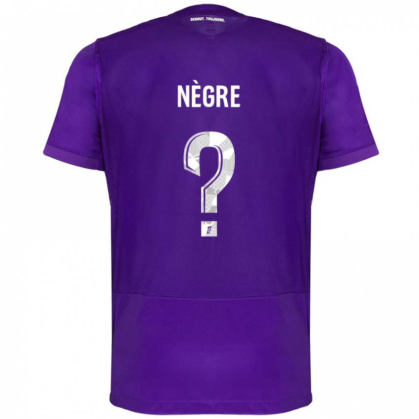 Mujer Camiseta Thibo Nègre #0 Morado Blanco 1ª Equipación 2024/25 La Camisa México