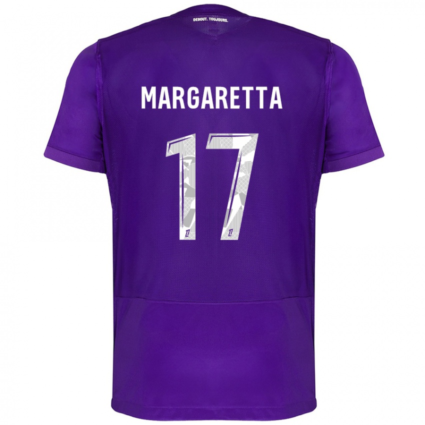 Mujer Camiseta Jessica Margaretta #17 Morado Blanco 1ª Equipación 2024/25 La Camisa México