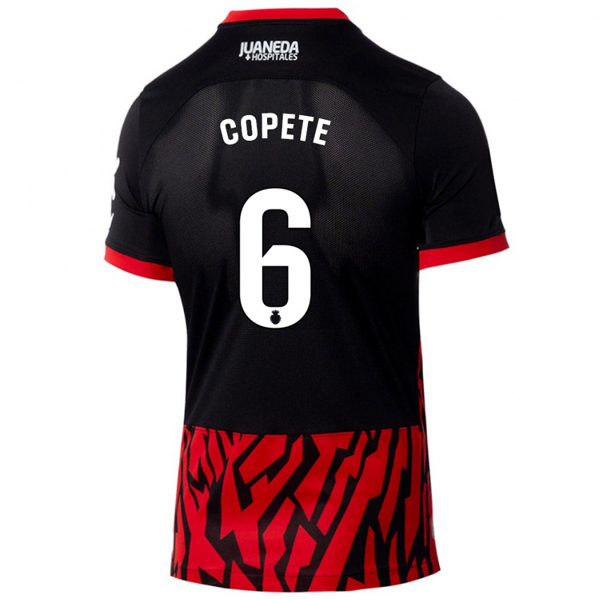 Mujer Camiseta José Copete #6 Negro Rojo 1ª Equipación 2024/25 La Camisa México