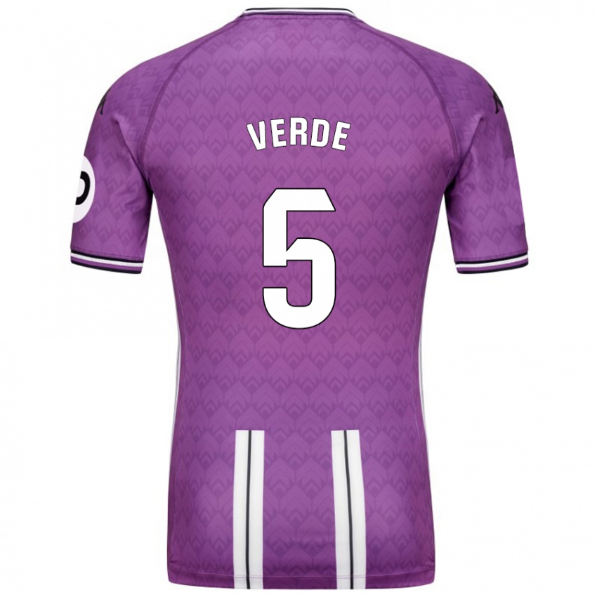 Mujer Camiseta Adrián Verde #5 Púrpura Blanco 1ª Equipación 2024/25 La Camisa México