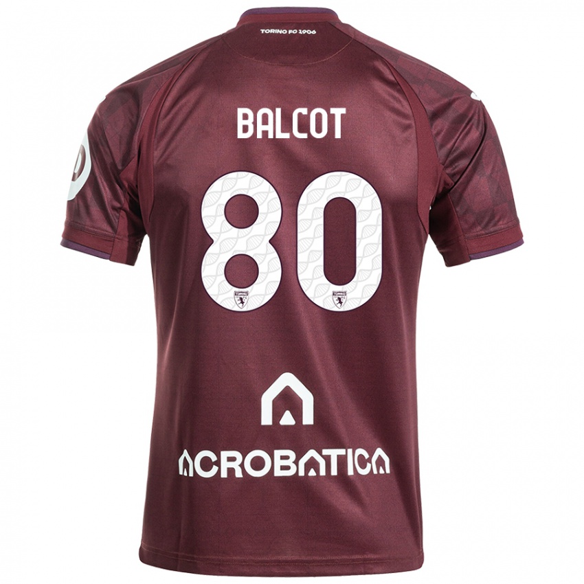 Mujer Camiseta Côme Bianay Balcot #80 Granate Blanco 1ª Equipación 2024/25 La Camisa México